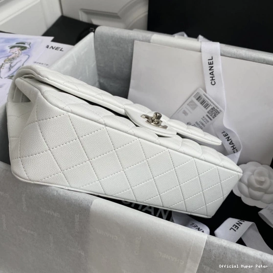 Hyper Peter Calfskin Large 2.55 Leather A01112 CHANEL Flap White Bag 0801